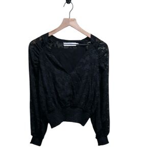 ASTR the label small Black Lace Blouse